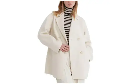 UNIQLO Coats Women's Ivory Suit Collar Moderate