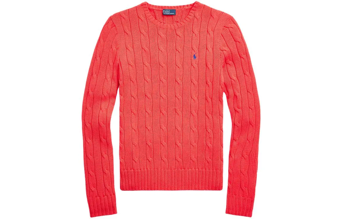Polo Ralph Lauren SS24 Knitwear Slim Fit Women's Bright Hibiscus Multicolor