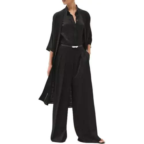 HERMES Knitwear Women's Black Moderate Cardigan
