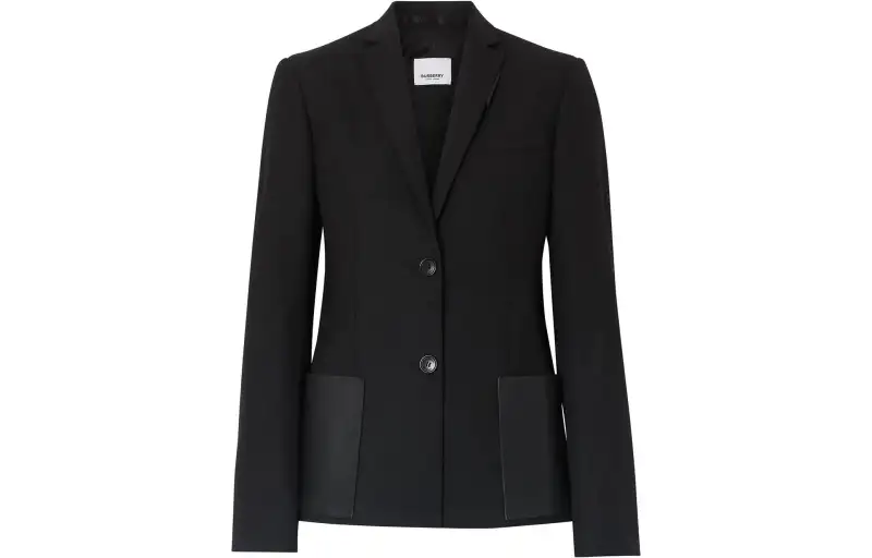 Burberry Business Suits Women's Black Suit Collar Moderate