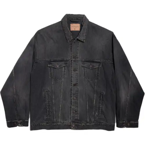Balenciaga Used Effect Denim Jacket