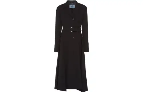 PRADA Coats Women's Black Moderate Straight Fit