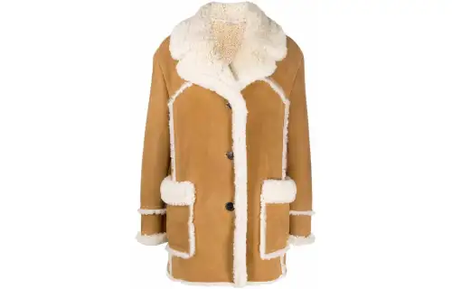 Miu Miu single-breasted shearling jacket
