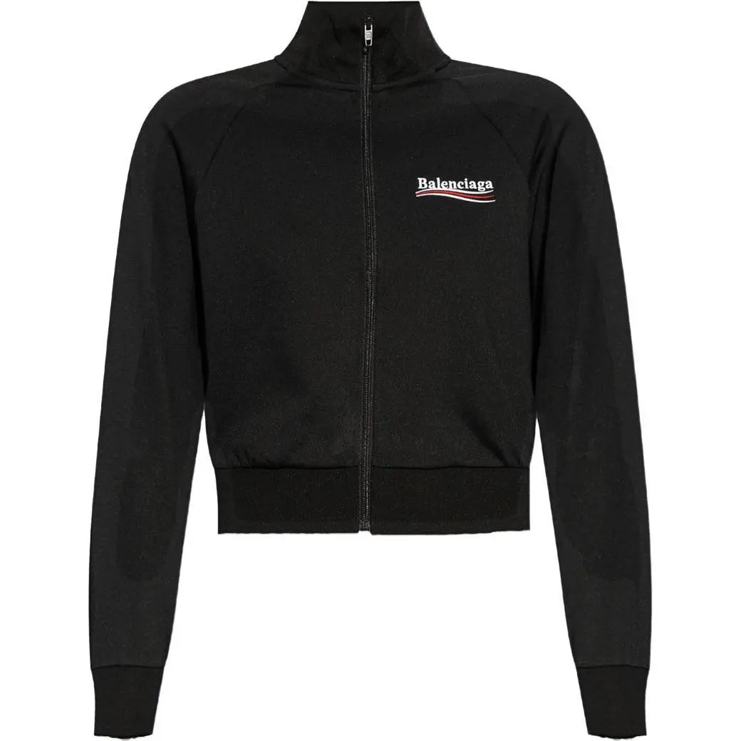 Balenciaga Logo Printed Zip Up Jacket