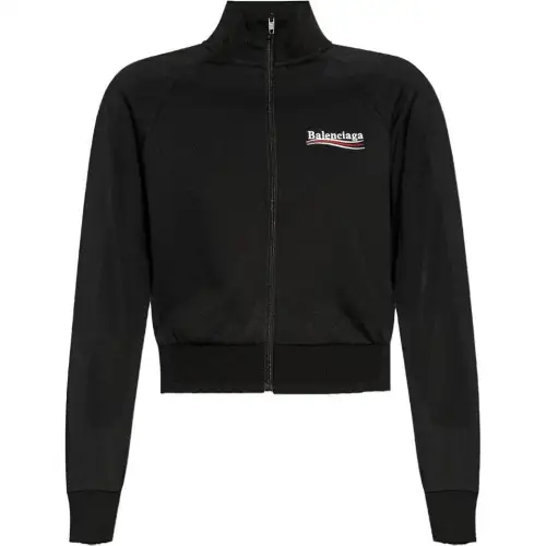Balenciaga Logo Printed Zip Up Jacket
