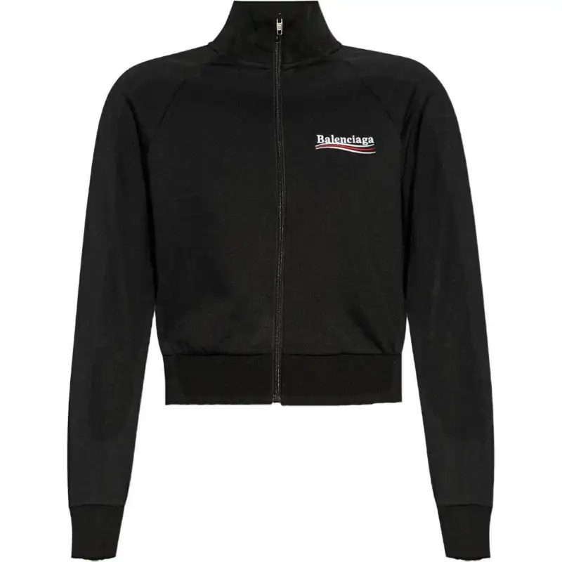 Balenciaga Logo Printed Zip Up Jacket