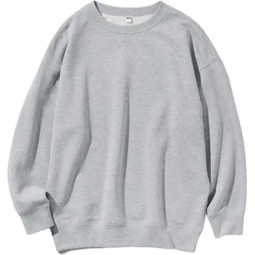 UNIQLO Sweatshirts Women's Gray Crew Neck Moderate Regular