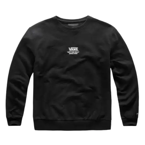 Vans Sweatshirts Women's Black Crew Neck Moderate Regular