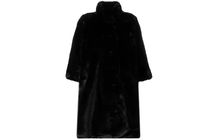 Balenciaga Coats Women's Black Stand Collar Moderate