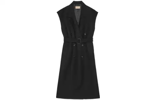 GUCCI Coats Women's Black Moderate Straight Fit