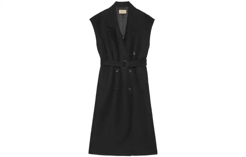 GUCCI Coats Women's Black Moderate Straight Fit
