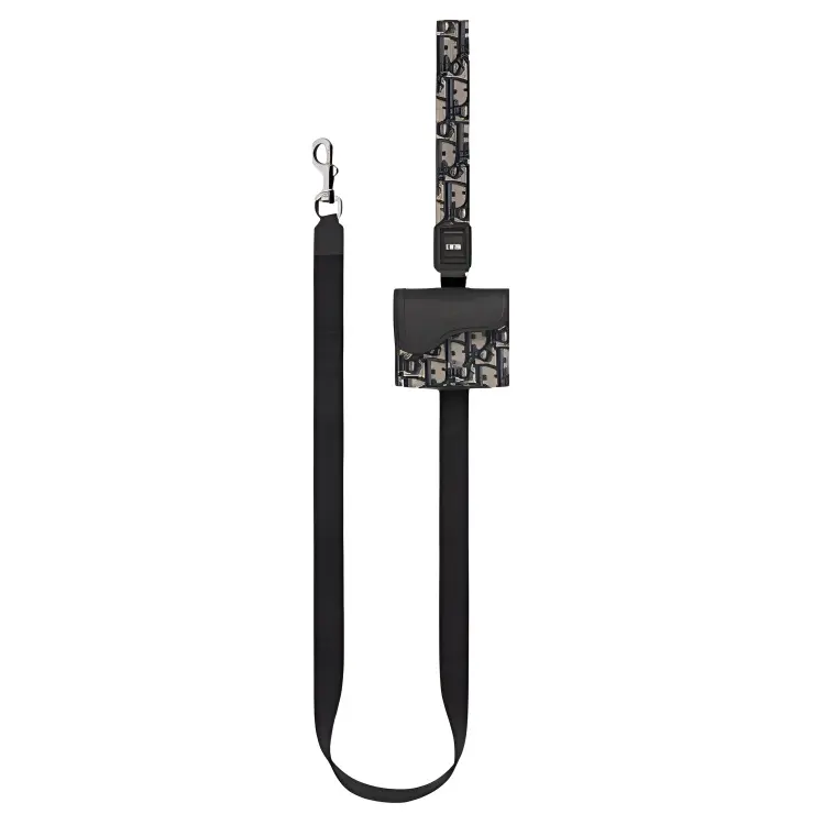 DIOR Nylon Pet Leash Bag Accessory Unisex Black