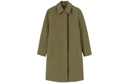 Loro Piana Coats Women's Green Square Collar Moderate