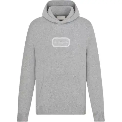 DIOR Homme Logo Detailed Knitted Hoodie