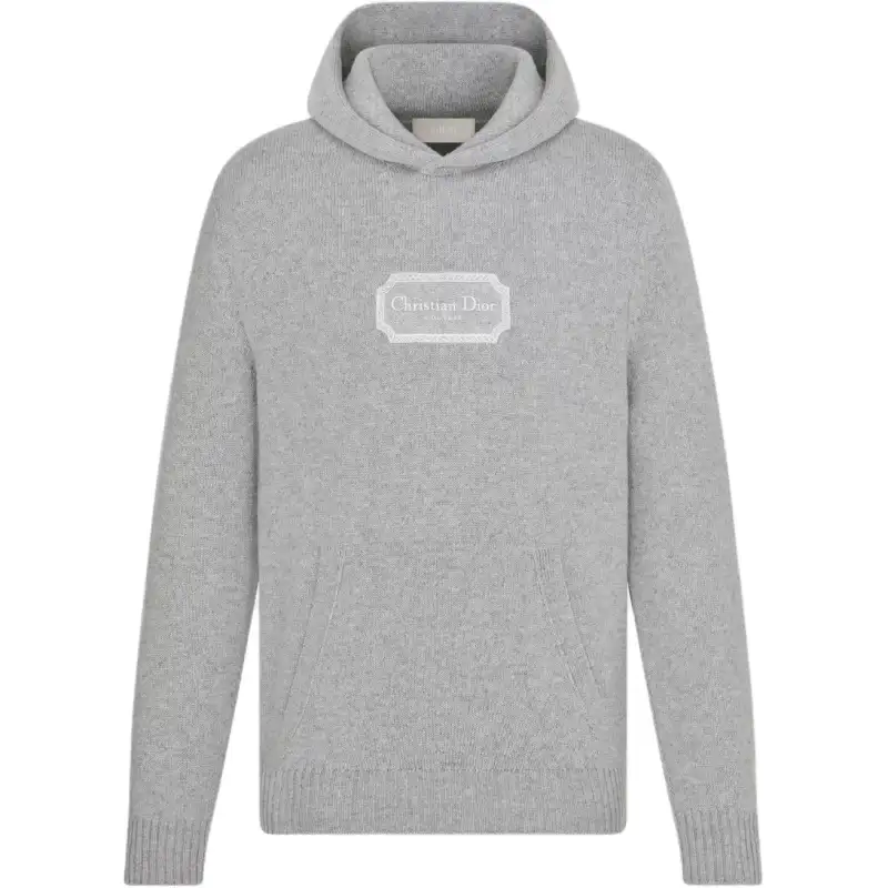 DIOR Homme Logo Detailed Knitted Hoodie