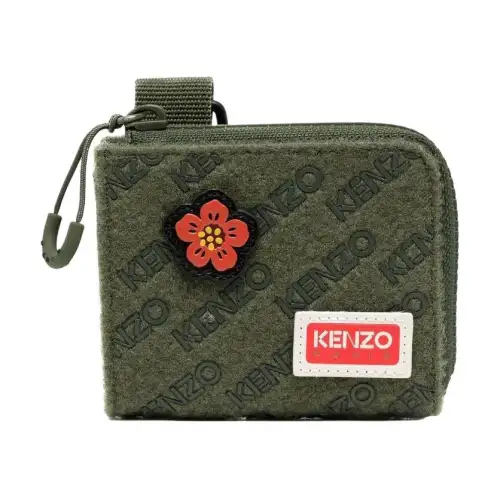 KENZO Nylon Wallet Men's Moss Green
