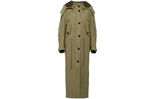 PRADA Button Up Drawstring Long Coat