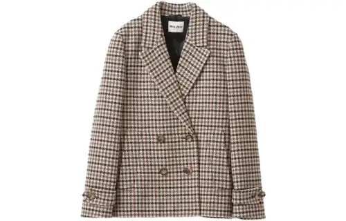 MIU MIU FW23 Business Suit Coat Women's Light Umber