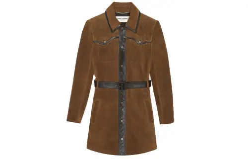 SAINT LAURENT FW21 Coat Women's Brown