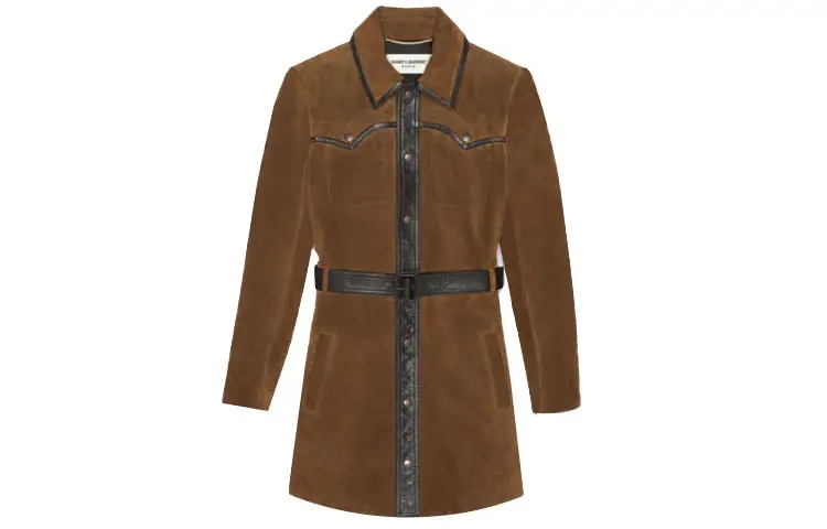 SAINT LAURENT FW21 Coat Women's Brown