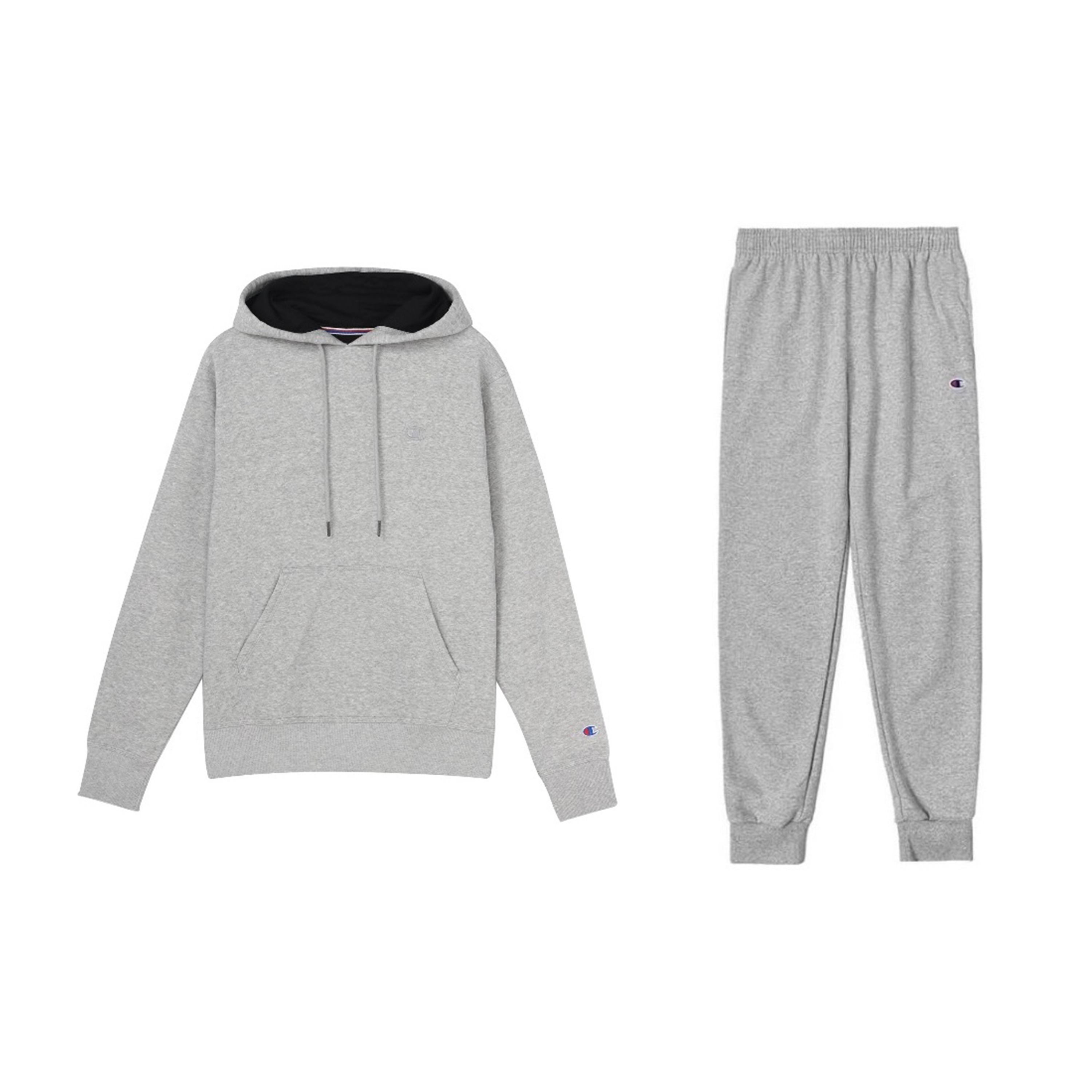 Champion Double Label Embroidery Pullover Sweatshirt Fleece Lined Loose Fit Sweatpants Casual Sportswear US Version