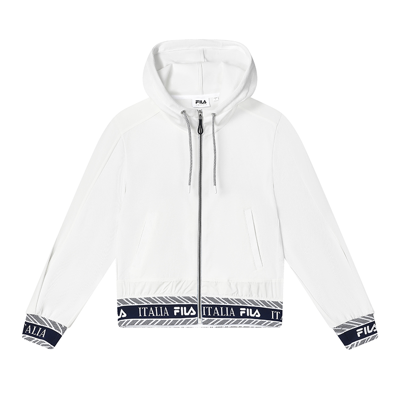 FILA Knitwear Women's Early Snow Hooded Moderate Cardigan