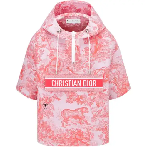 DIOR Sweatshirts Women's Pink Hooded Moderate Regular