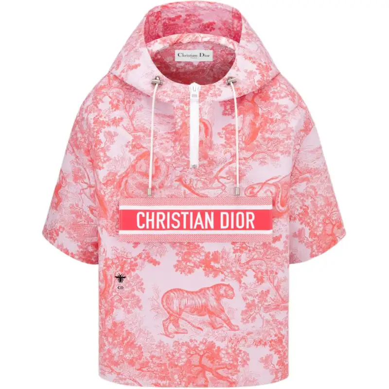 DIOR Sweatshirts Women's Pink Hooded Moderate Regular