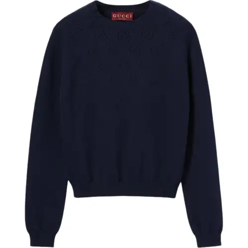 Gucci Cotton crewneck top with Gg argyle