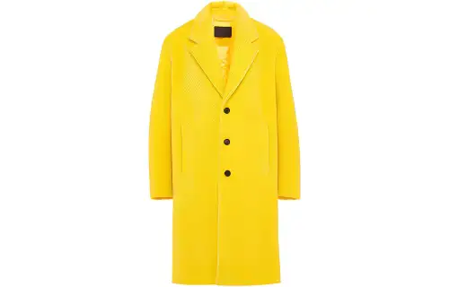 PRADA Coats Women's Yellow Lapel Moderate