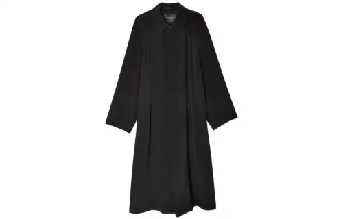 Balenciaga Coats Women's Black Moderate Straight Fit
