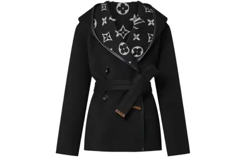 LOUIS VUITTON Coat Women's Black