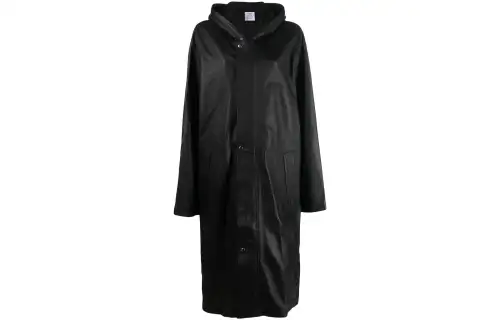 Vetements Coats Women's Black Hooded Moderate