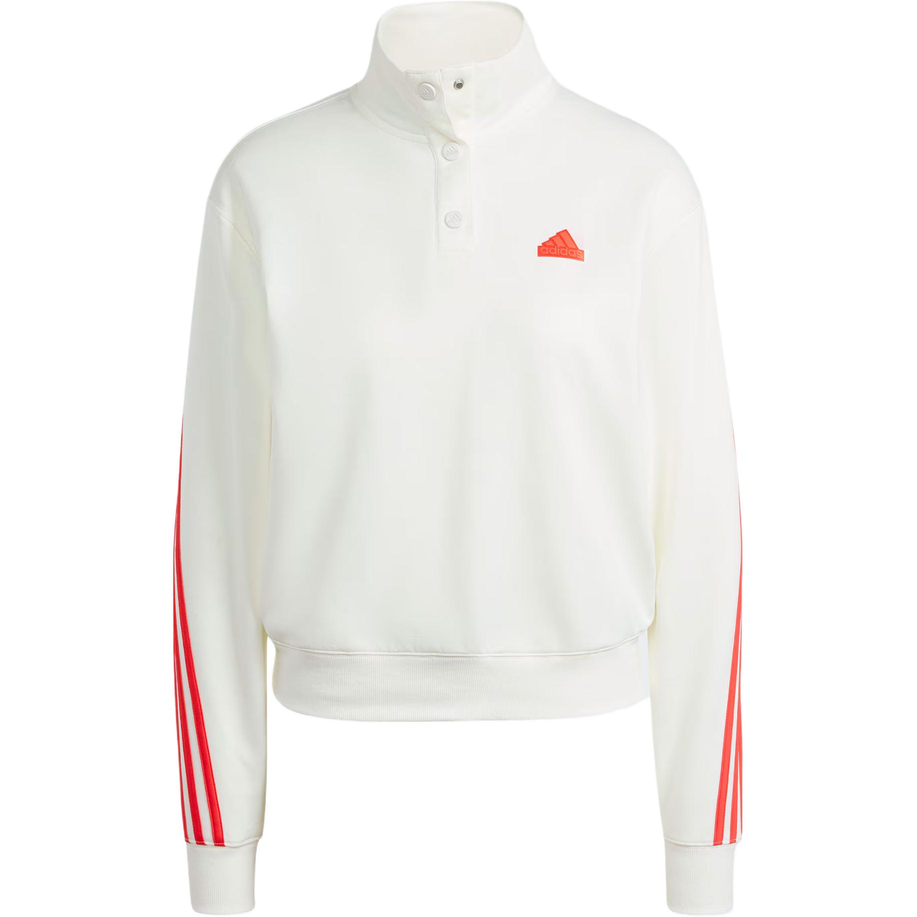Женское худи adidas С полосками (белое)