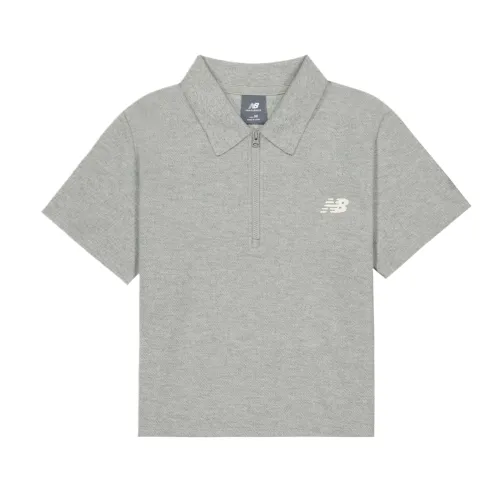 New Balance Polo Shirt Women's Medium Gray