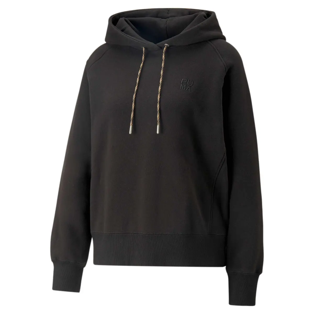 PUMA Sweatshirts Women's Black Hooded Moderate Regular