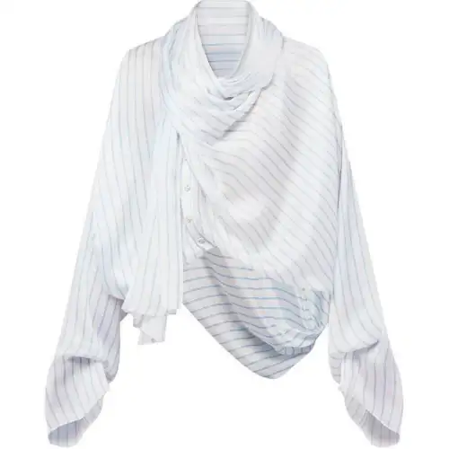 LOUIS VUITTON Double Stripe Draped Blouse