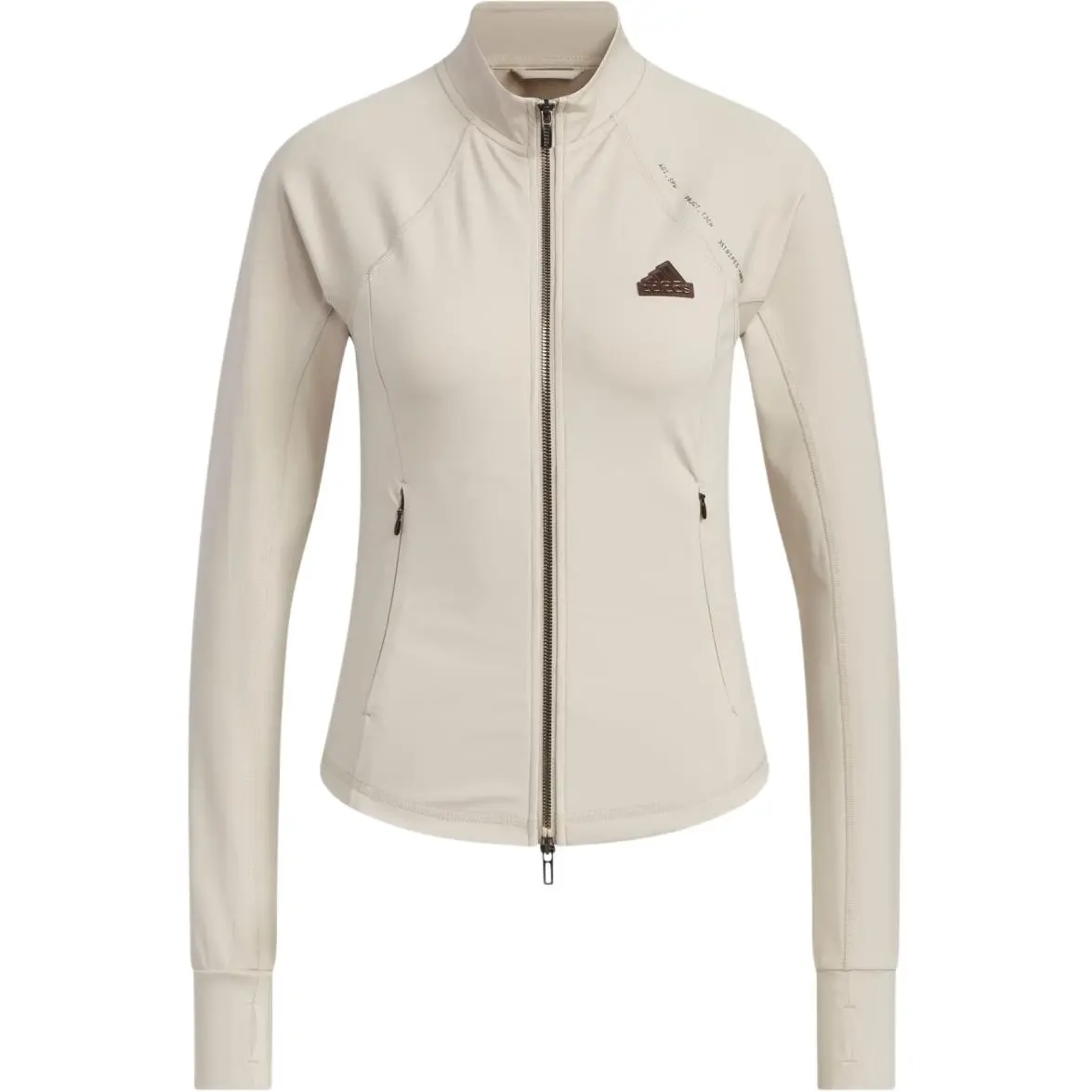 Adidas TECH SLIM KNIT JACKET Women's Beige Yellow