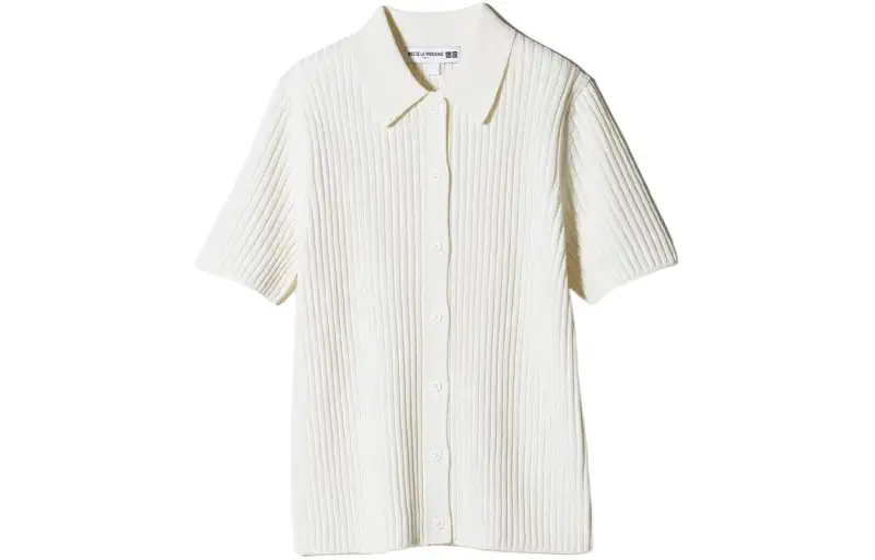 UNIQLO X INES DE LA FRESSANGE UNIQLO X Ines De La Fressange Knitwear Women's Ivory Polo Collar Moderate Other