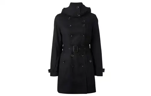 Burberry Coats Women's Black Detachable Hood Moderate