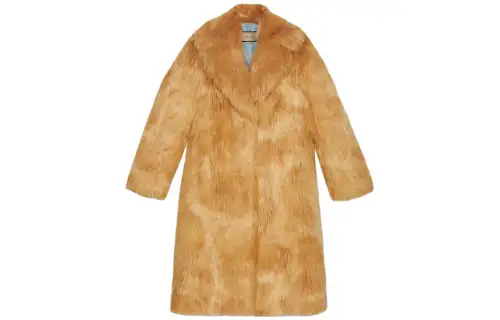 GUCCI Coats Women's Ochre Yellow Moderate