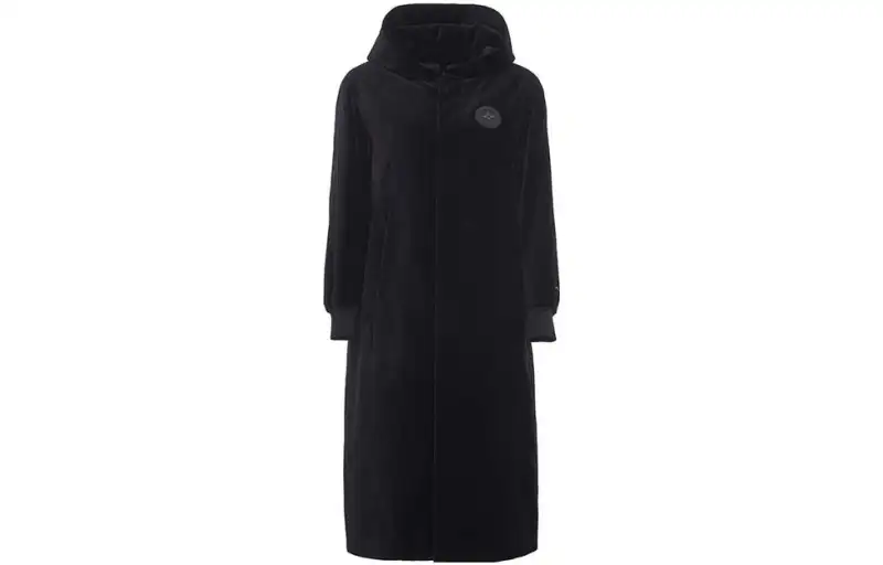EVISU Coats Women's Black Hooded Moderate Straight Fit