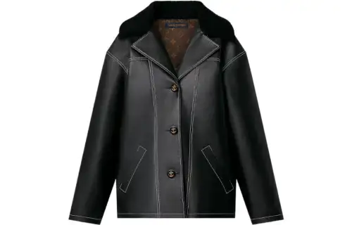 LOUIS VUITTON Coat Women's Black