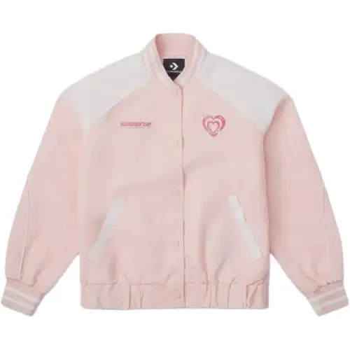 Converse Jackets Women's Pink Stand Collar Moderate Other