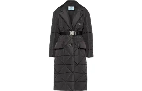 PRADA Coats Women's Black Lapel Moderate
