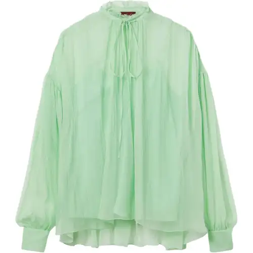 GUCCI Silk Chiffon Creponne Top