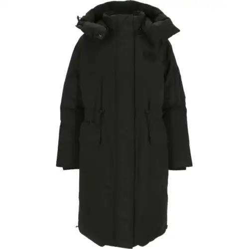 Burberry Coats Women's Black Detachable Hood Moderate Straight Fit