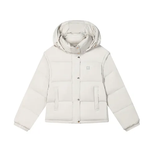 FILA MILANO Down Jacket Women's Light Gray Ivory