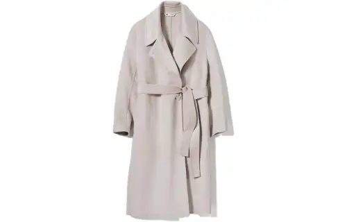 UNIQLO X CDC Coats Women's Beige Lapel Moderate Straight Fit