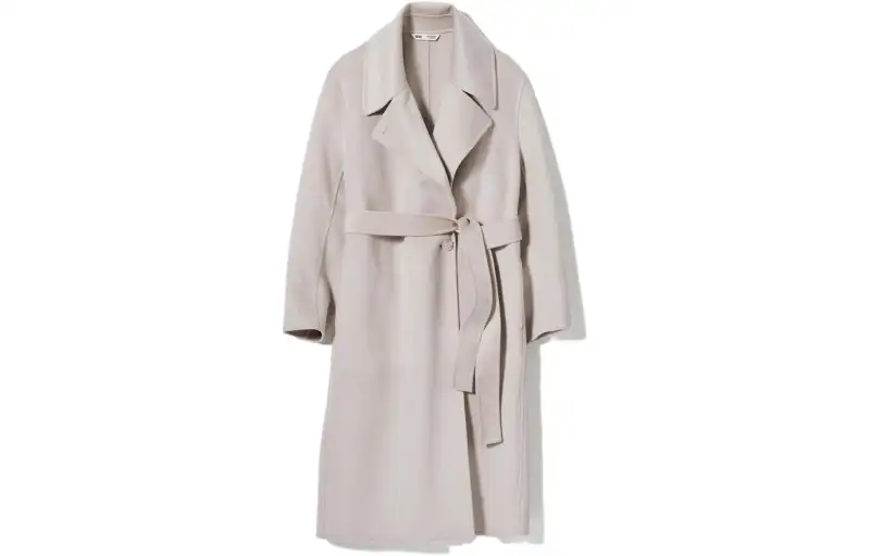 UNIQLO X CDC Coats Women's Beige Lapel Moderate Straight Fit